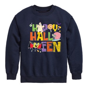Boys' - SpongeBob SquarePants - Happy Halloween Graphic Long Sleeve Fleece Sweatshirt - 1 of 4