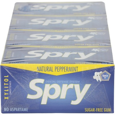 Xlear Spry Sugar-Free Gum - Natural Peppermint.
