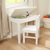 Melissa & Doug Wooden Child's Lift-Top Desk and Chair - White - image 3 of 4