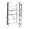 Kumasinova 5/7-Tier Corner Bookshelf,Space Saving L-Shaped Display Book Shelf with Wood&Metal Frame,Open Shelf Bookcase for Living Room,Kitchen - 2 of 4