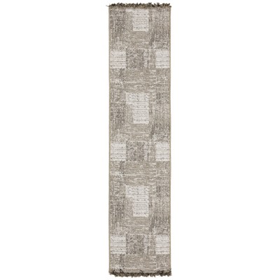 Oriental Weavers Gillian 081V4 Beige/ Black Indoor/Outdoor Area Rug - 1'10" x 7'6"