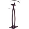 Kings Brand Furniture - Curved Suit Rack Valet Stand, Clothes Rack, Clothing Organizer, Jacket Hanger, Chrome/Walnut - 2 of 4