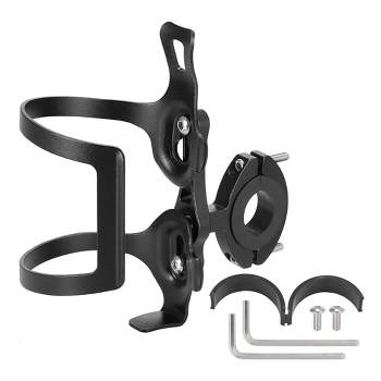 Unique Bargains Single Side Bicycle Water Coffee Drink Cup Bottle Holder Cages Carrier Rack with Base for Mountain Road Bike