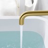 Sumerain Tub Faucet Wall Mount Tub Filler High Flow Bathtub Faucet Brushed Gold, Two Cross Handles - 3 of 4