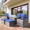 Yardgrace 6-piece set of rattan combination sofa with a stove table - 2 of 4