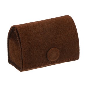 Unique Bargains Velvet Cloth Buckle Closure Portable Jewelry Holder for Rings Earrings - 1 of 4