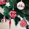 70pc Endearing Prominent Red and White Christmas Ornament Set, Bauble Bundle with Candycane Colors and Patterns| OrnamentallyYou - 4 of 4