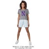 Women's Northwestern University Distressed Primary Crop Top T-Shirt - 3 of 4