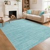 Modern Solid Color Rug Washable Rug with Non Slip TPR Backing, Minimalist Plain Carpet - 3 of 4
