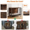 Dog Crate Furniture, Large Dog Kennel Indoor, Wooden Cage Removable Tray, Double Doors Pet House Side End Table for Large/Medium/Small Dogs - 2 of 4