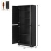 70" Tall Pantry Cabinet, Kitchen Pantry Storage Cabinets with 2 Door and 3 Adjustable Shelves - 2 of 4