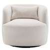 Boucle Upholstered Swivel Armchair - Kinwell - 2 of 4