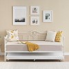 Metal Bed Frame Twin Size Trundle Daybed Heavy Duty Pull Out Sofa Bed with Headboard, Side Armrest ,Easy Assembly, for Living Room, Bedroom - 3 of 4