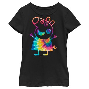 Girl's Peppa Pig Tie-Dye Peppa T-Shirt - 1 of 4