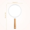 Unique Bargains Handheld Portable Wood Handle Vanity Cosmetic Makeup Mirror 1 Pc - 4 of 4