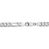 Black Bow Jewelry 5.5mm 14k White Gold Solid Flat Figaro Chain Necklace - 3 of 4