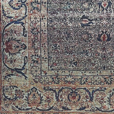 Emerald Vintage Flatwoven 5' x 7' Synthetic Easy Care Rug