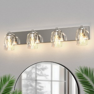 YANSUN 4-Head Vanity Light, Non-Integrated Light Source, No Bulbs Included, Nickel Finish, E26 Base - 1 of 1