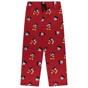 Men’s Disney Pajama Lounge Pants - Comfortable Mickey Mouse Lilo & Stitch and Donald Duck Lounge Sleepwear for Adults - 1 of 4