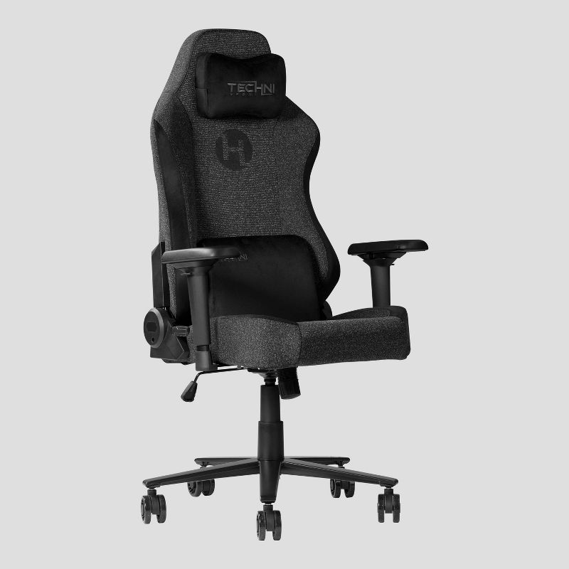 Fabric Memory Foam Gaming Chair Black - Techni Sport, 1 of 11