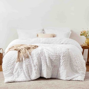 BAGOKIE 7 Pieces Seersucker California Bed in a Bag Comforter Set - 1 of 4
