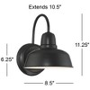 John Timberland Urban Barn Rustic Industrial Farmhouse Outdoor Wall Light Fixture Black Gooseneck Arm 11 1/4" for Post Exterior Barn Deck House Porch - 4 of 4