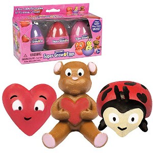 SCS Direct Super Huge Grow Eggs - Love Theme with Heart, Bear, Ladybug - Hatch Your Own Pets - Gift for Kids, Mom & Loved Ones - 1 of 4