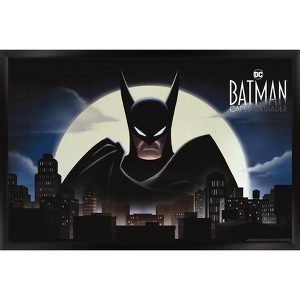 Trends International DC Batman: Caped Crusader - Skyline Key Art Framed Wall Poster Prints - 1 of 4
