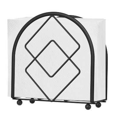 Vertical Napkin Holder for Dining Table D¨¦cor, Freestanding Metal Paper Holder for Kitchen Countertop, Restaurant, Black