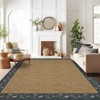 Modern Machine Washable Rug Bordered Design Non-Slip Low Pile Rubber Backing - 4 of 4