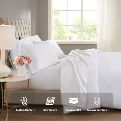 600 Thread Count Cotton Blend Deep Pocket Ultra Soft Fuzzy Sheet Set, Prime Bedding Sets for Bedroom, Cozy Winter Bedding for Luxury Decor Style, Machine Washable Fitted Sheet for Queen / King Size, Xmas Bedding