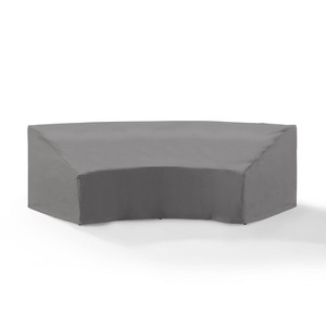 Crosley Outdoor Catalina Round Sectional Furniture Cover, Gray: Polyester, Waterproof, Scratch-Resistant, Drawstring Closure - 1 of 4