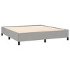 vidaXL King-Sized Bed Frame in Light Gray Fabric, Easy-to-Assemble, Featuring Sturdy Plywood Slats for Even Weight Distribution - 4 of 4