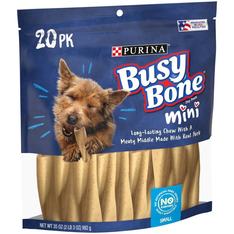 Purina Busy Bone Mini Chewy Pork Flavor Dog Treats, 4 of 9