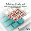 RISOKEYS 100 Keys Mechanical Keyboard Wired Backlight Keyboard Customized E-sports Office Game Computer Keyboard Metal Panel (Black, red bearings) - 2 of 4