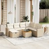 vidaXL Garden Sofa Set Beige PE rattan Medium Modular Garden Sofa Set - 2 of 4