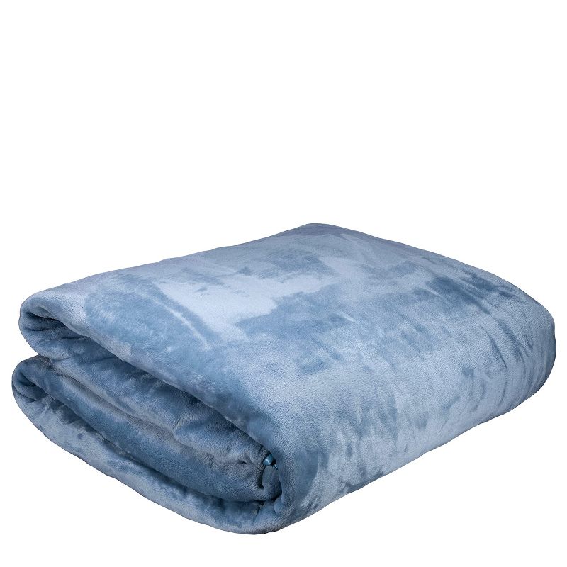 Bruntmor 60" x 80" Soft Plush Weighted Blanket with Machine Washable Ultra-Soft Fabric Cover, Large Blue, 1 of 4