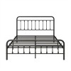 FURNIinspire Beds Metal Queen Bed Frame Victorian Style Platform Bed with Headboard Footboard Under Bed Storage, Black, 83.54"*60.2"*43.5" - 2 of 4