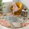 Bellagio BLG102 Handmade Tufted Area Rug - Grey/Rust - 6' X 6'  Round - Safavieh - 2 of 4