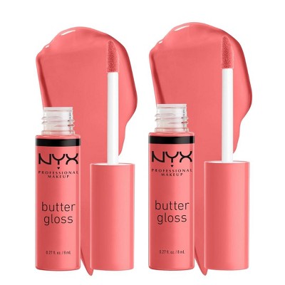 NYX PROFESSIONAL MAKEUP Butter Gloss (05 Creme Brulee | Natural) Non-Sticky Lip Gloss (PACK OF 2)