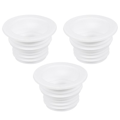 Unique Bargains Silicone Universal Fit Hose Kitchen Drain Pipe Sewer Seal Ring 3 Pcs