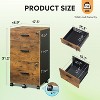 File Cabinet 3-Drawer Rolling Wood Cabinet for Home Office with Lock, Fits Letter/A4 Size - 3 of 4