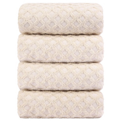 Piccocasa 100% Cotton Soft And Thick Absorbent Waffle Weave Bath Towels 4  Pcs : Target