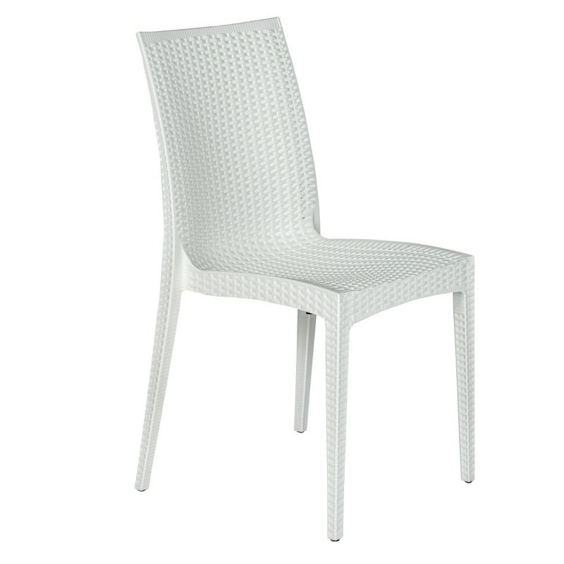 LeisureMod Mace Outdoor Plastic Dining Chair Stackable Design, 1 of 10