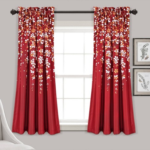 Light Filtering Window Curtain Panels, Target Red Curtains