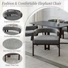 Akoasm Set of 2 Modern Accent Chair, Arm Chair with Open Back 3 Legs For Living Room & Bedroom-Gray - 3 of 4