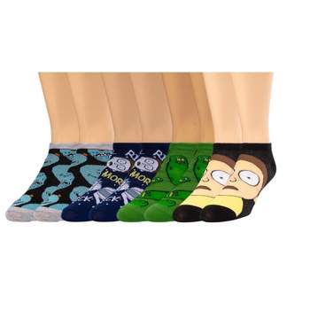 HYP Rick and Morty Novelty Low-Cut Adult Ankle Socks | 5 Pairs