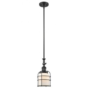 Bell Cage - 1 Light Stem Hung Tiltable Mini Pendant In Traditional Style-13 Inches Tall and 6 Inches Wide - 1 of 1