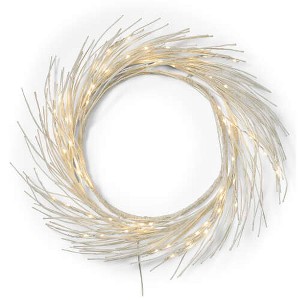 24" PAPER WREATH WITH LED LIGHTS - 1 of 3