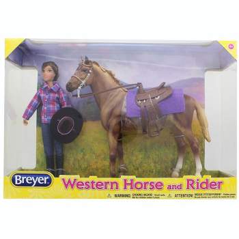 Breyer 1:12 Classics Western Horse & Rider Model Horse Set